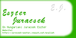 eszter juracsek business card